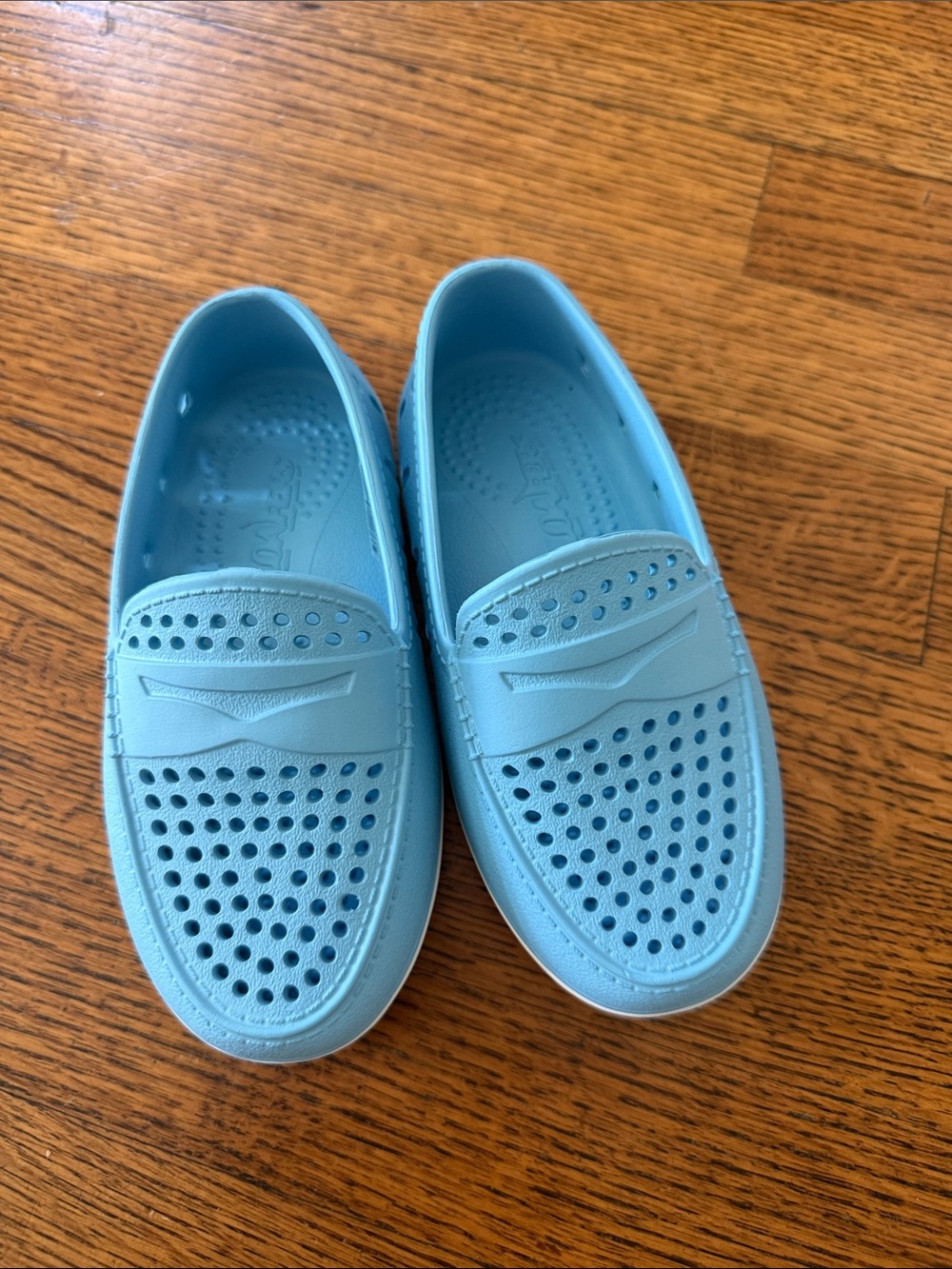 Light Blue Kids Slip-On Water-Resistant Shoes